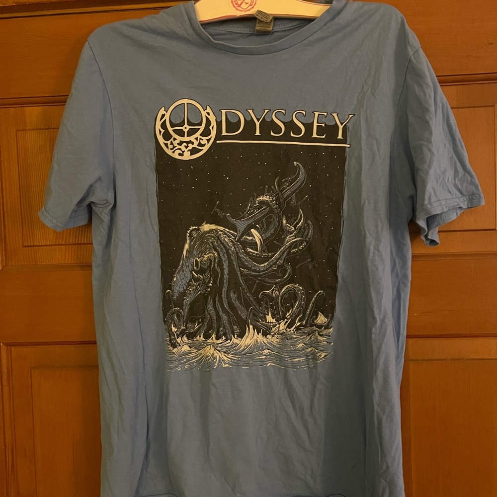 Gildan Blue Short Sleeve Tee with Mythical Graphic